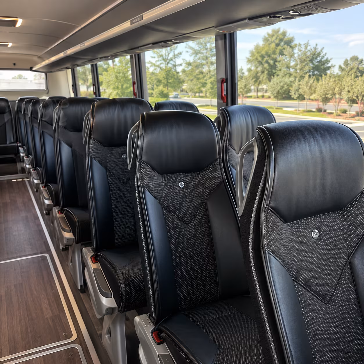farmington hills charter bus rental interior